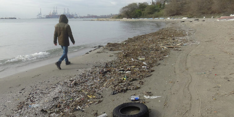 Dev dalgaların ardından Avcılar sahili çöplüğe dönüştü 