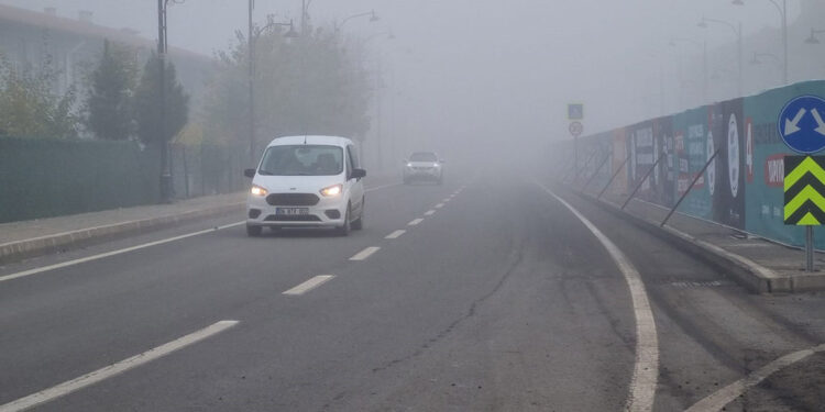 Diyarbakır'da sis nedeniyle görüş mesafesi düştü