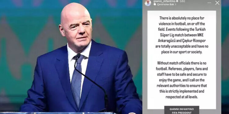 FIFA Başkanı, Halil Umut Meler'e yapılan saldırıyı kınadı