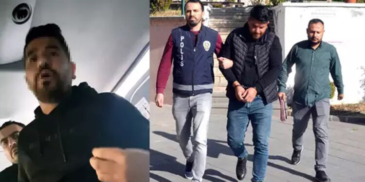 Filistin şalından rahatsız olduğunu söyleyen şoföre gözaltı