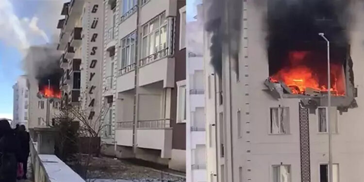 Kars'ta 5 katlı binada patlama: 6 yaralı