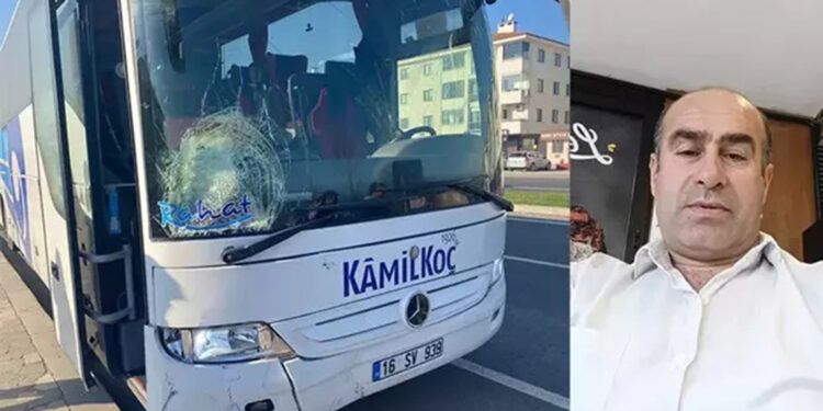 Yolcu otobüsünün çarptığı kurye hayatını kaybetti