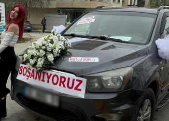 Boşanma davasına 'Osman cehenneme kadar yolun var' yazılı aracıyla gitti
