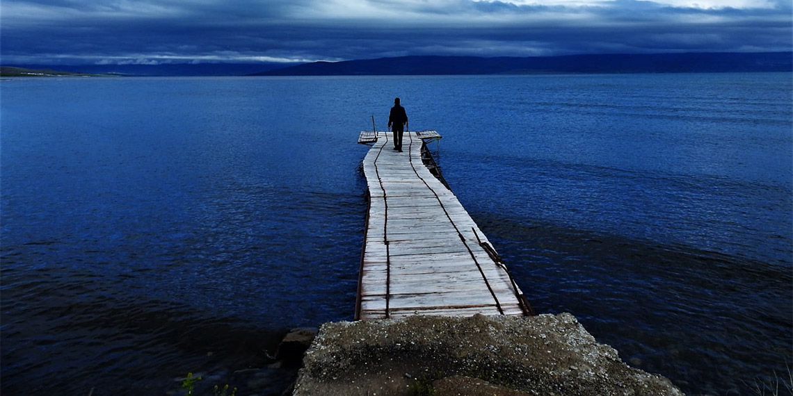 Van Gölü'nde yaşanan çekilme fotoğraf karelerinde
