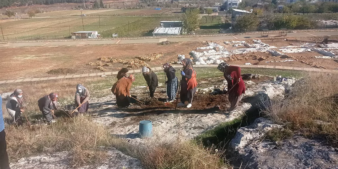 Perre antik kenti'nde süren kazılara 15 kadın personel katılıyor