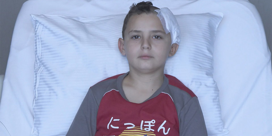 Mateo beynindeki tümörden Türkiye'de kurtuldu