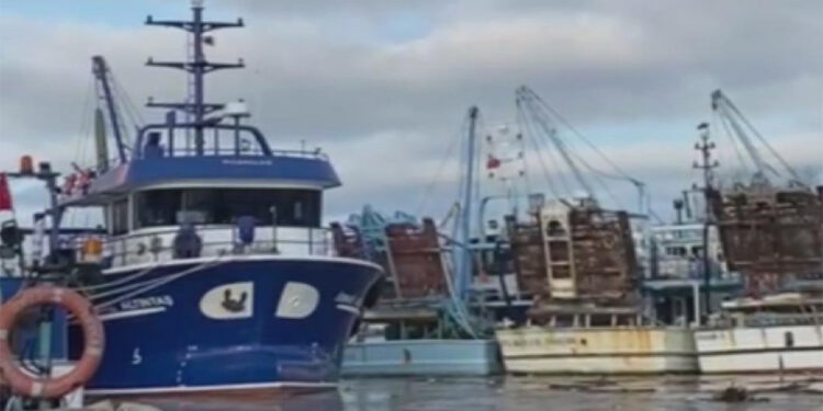 Sakarya'da halatlarından kopan tekneler nehir üzerinde sürüklendi