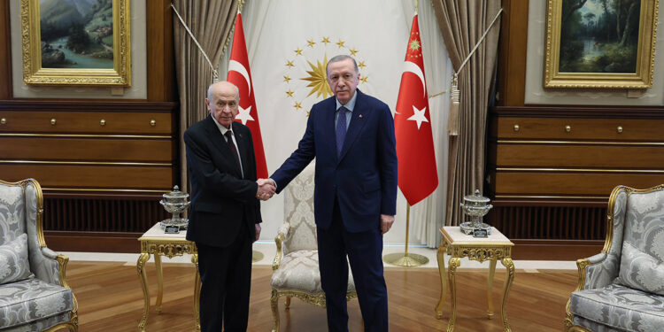 Cumhurbaşkanı Erdoğan ile Devlet Bahçeli görüştü