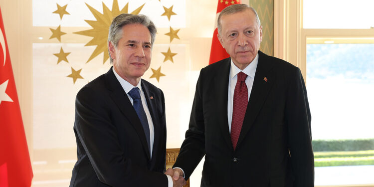 Erdoğan ABD Dışişleri Bakanı Blinken'i kabul etti