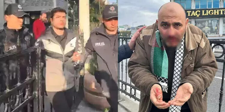 Filistin'e destek yürüyüşündeki yumruklu saldırının detayları