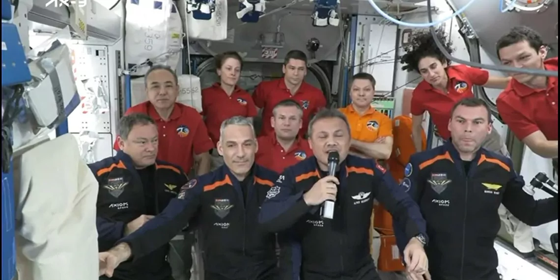 İlk türk astronot için iss'de karşılama töreni