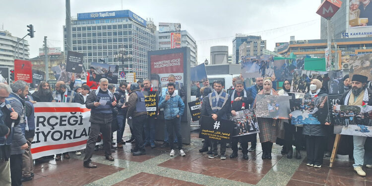 İsrail'in saldırılarında ölen 112 gazeteci, Ankara'da anıldı