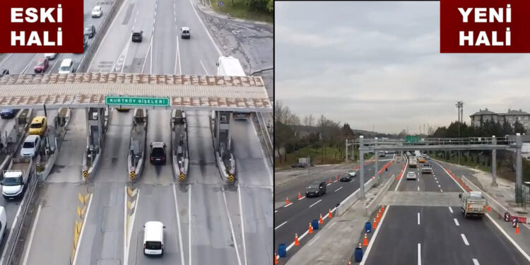 Kurtköy'de gişe adaları ve kanopileri kaldırdık