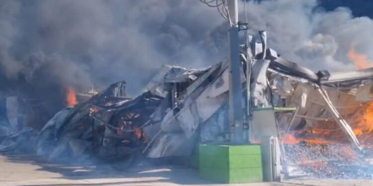 Mersin'de narenciye paketleme tesisinde yangın