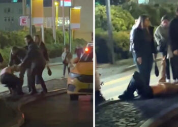 Şişli'de taksi şoförü kadını yerde sürükleyerek darbetti