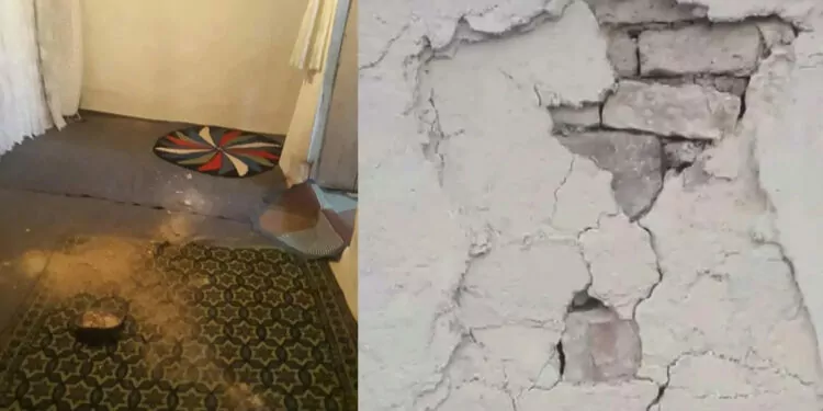 Sivas'taki depremde 20 evin duvarlarında hasar oluştu