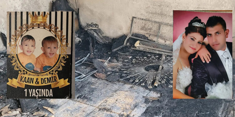 Yangında ölen 4 kişilik aile toprağa verildi