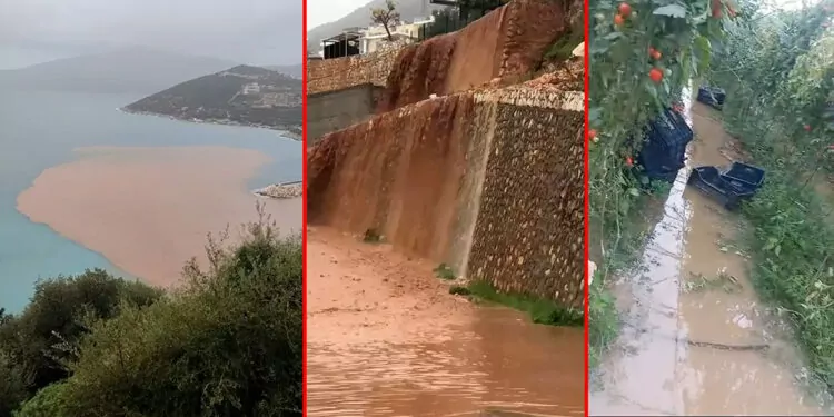 Antalya'da şiddetli yağışta su baskınları yaşandı