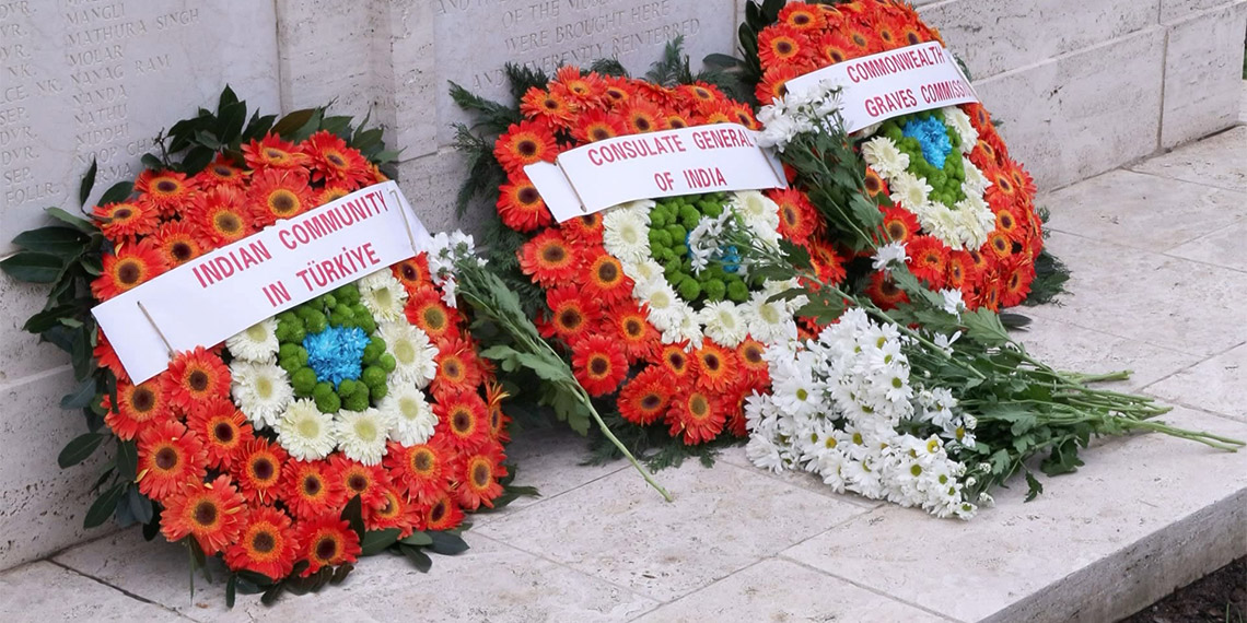 Gelibolu harekatında hayatını kaybeden 122 Hint askeri anıldı