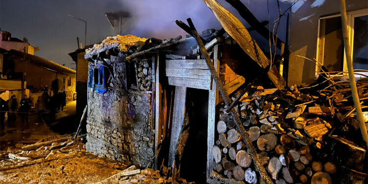 Bursa'da iki katlı ahırda çıkan yangında 10 inek öldü