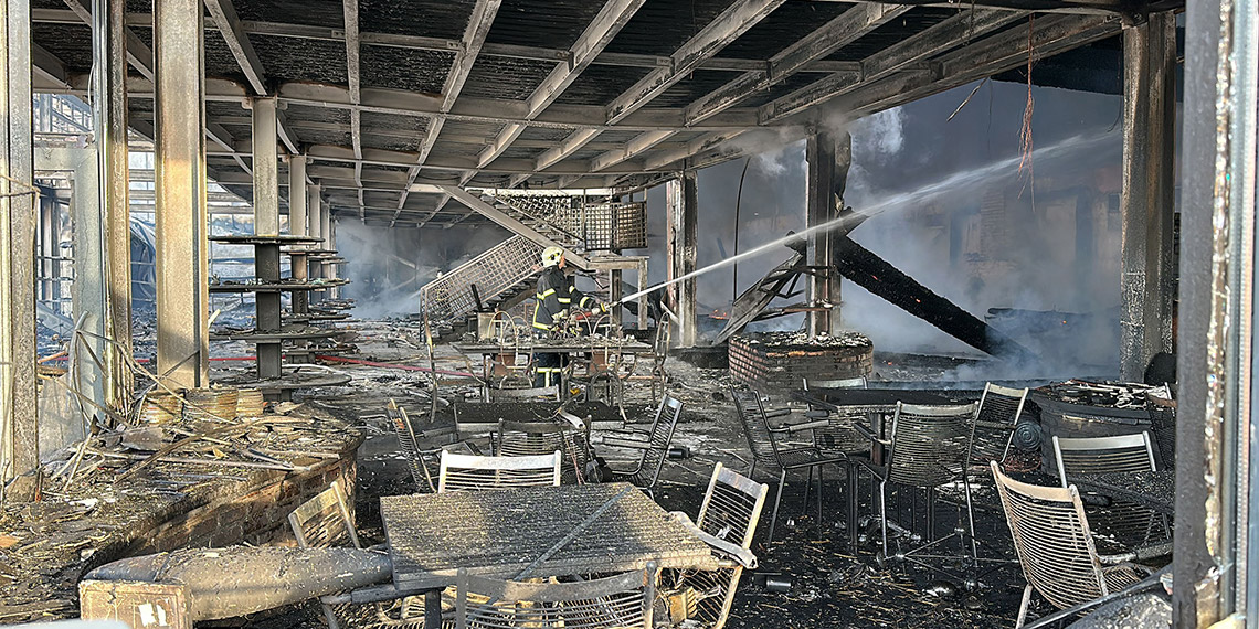 Kütahya'da porselen fabrikasında yangın