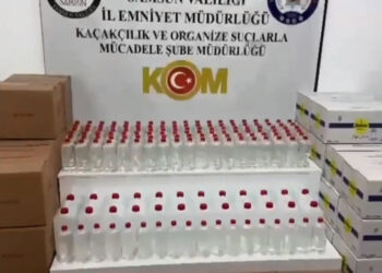 Çengel-6 operasyonunda 1 ton 56 litre etil alkol ele geçirildi
