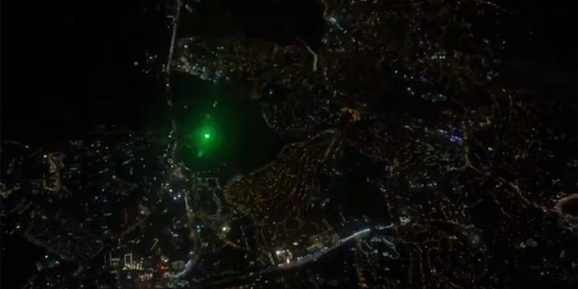 THY uçağına lazer ışıklı taciz