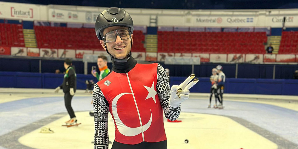 Olimpik sürat patencisi Furkan'ın gözü olimpiyatlarda