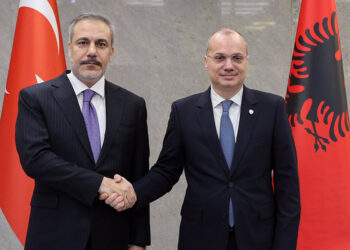 Hakan Fidan Arnavutluk'ta konuştu
