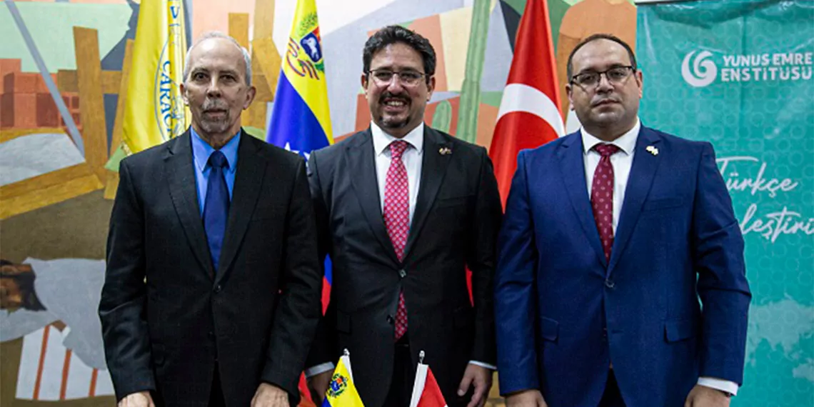 Karakas yunus emre enstitüsü ile venezuela merkez üniversitesi arasında iş birliği protokolü imzalandı. İmzalanan protokol kapsamında venezuela'da türkçe öğretimi faaliyetleri hayata geçirilecek.
