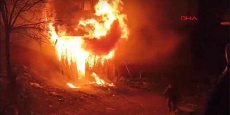 Ağıldaki yangında 29 küçükbaş öldü