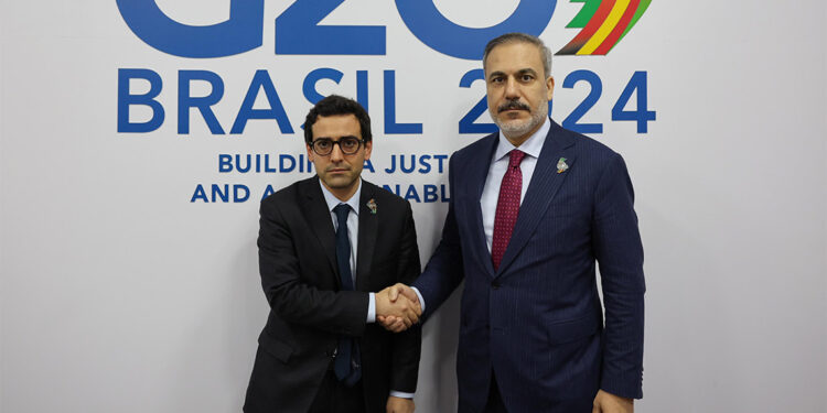 Hakan Fidan Fransa Dışişleri Bakanı ile görüştü