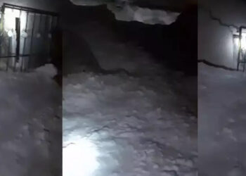 Çığ düşen evdeki anne ve 2 çocuğu son anda kurtuldu