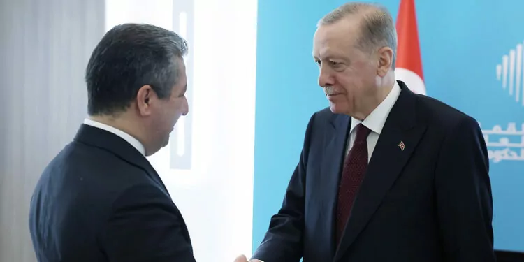 Erdoğan, ikby başbakanı barzani ile görüştü