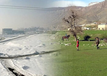 Hakkari'de iki mevsim bir arada yaşanıyor.