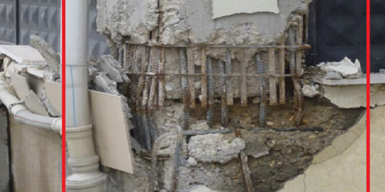 Hatay'da ağır hasar alan ve yıkılan binalarda etriye demiri eksikliği 