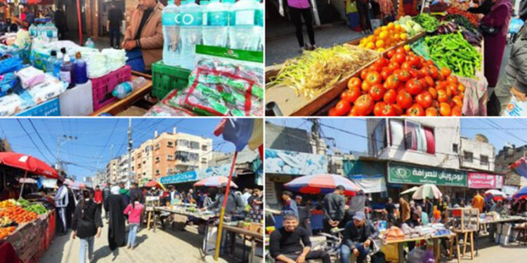 Nuseyrat pazarından bolluk görselleri paylaşıldı