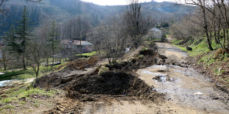 Kersendüzü Mahallesi'ndeki heyelanlar evleri yutuyor