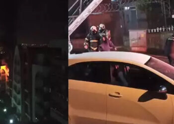 Kocaeli'de daire yangını; 9 kişi dumandan etkilendi
