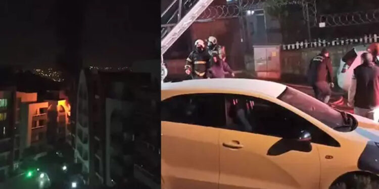 Kocaeli'de daire yangını; 9 kişi dumandan etkilendi