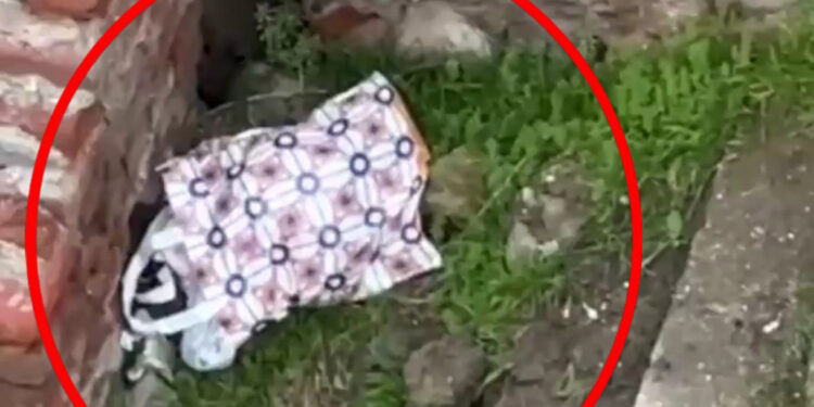 Metruk yapıya bebeğini bırakan anne yakalandı