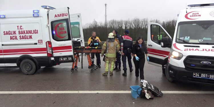 Şile yolunda kaza: 6 yaralı, 1 ölü