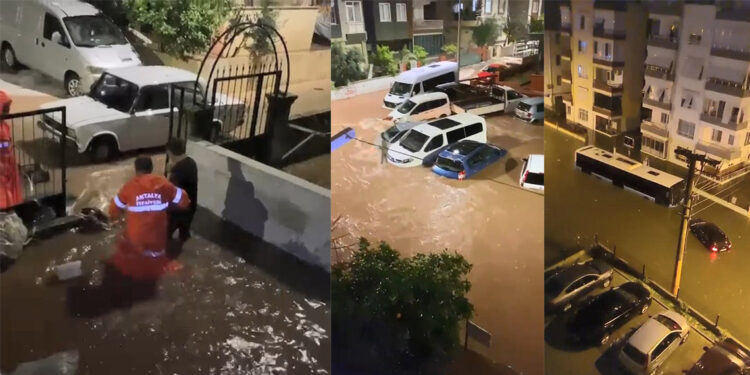 Şiddetli yağış nedeniyle Antalya'da 5 ilçede okullar tatil edildi