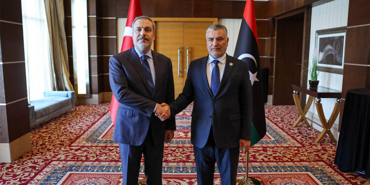 Bakan Fidan, Libya Yüksek Devlet Konseyi Başkanı ile bir araya geldi
