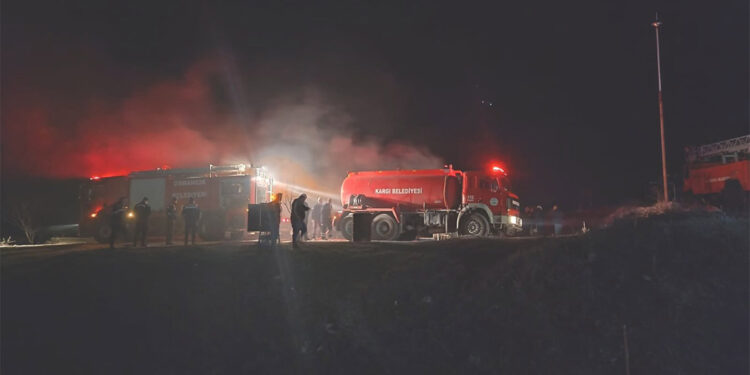 Çorum'da işçilerin kaldığı konteynerde yangın