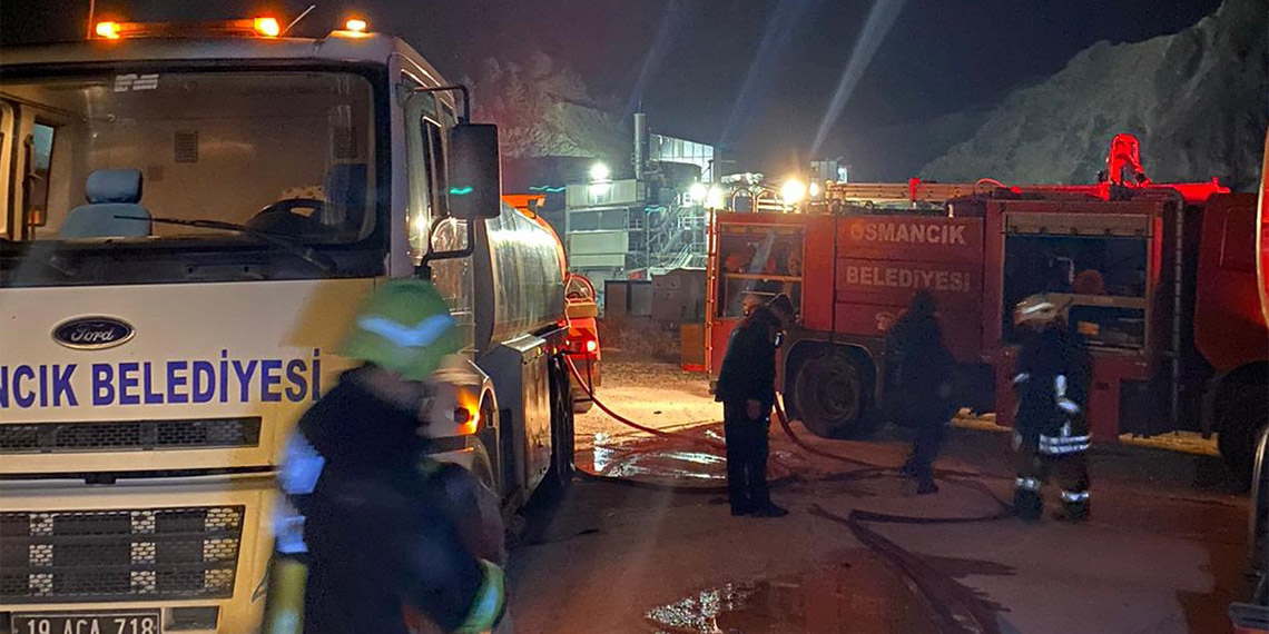 Çorum'da işçilerin kaldığı konteynerde yangın