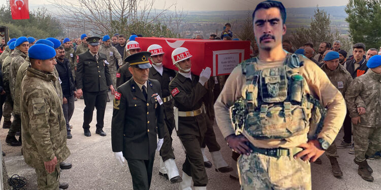 Şehit olan Piyade Uzman Çavuş Kadir Dingil toprağa verildi