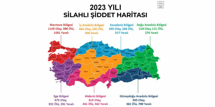 Türkiye'nin silahlı şiddet haritası açıklandı