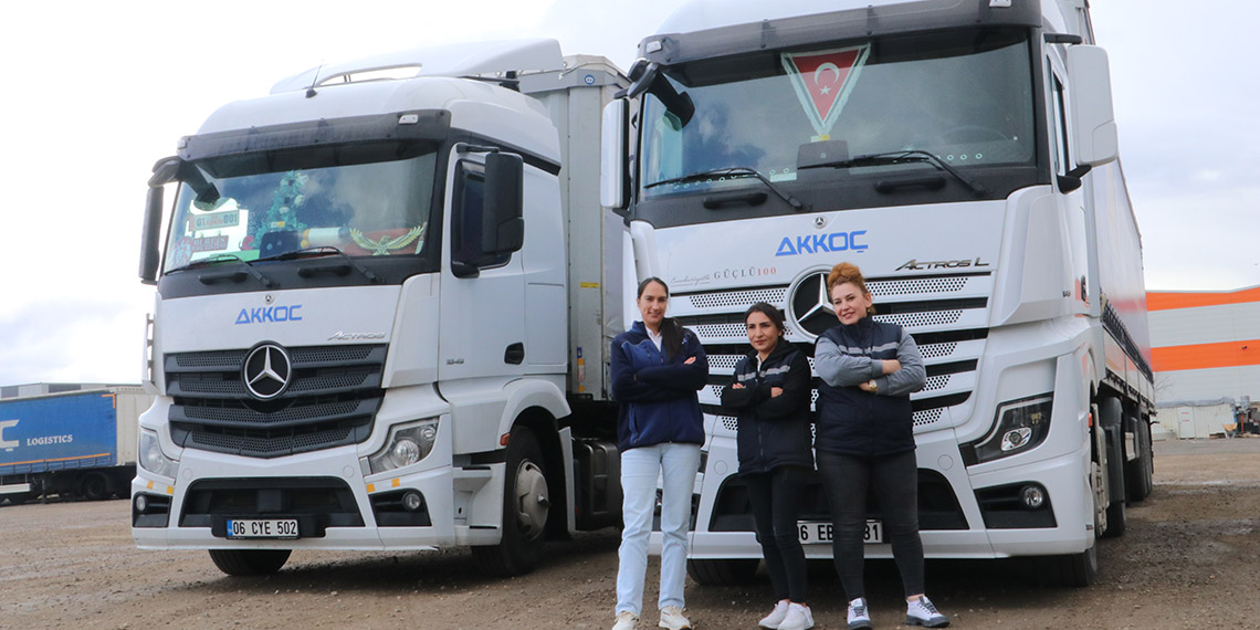 3 kadın TIR şoförü, 200 erkek arasında çalışıyor