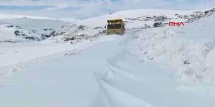 Ardahan'da karla mücadele sürüyor